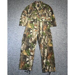 Red Head Camo Camouflage Full Body Coveralls Hunting USA M Regular Vintage